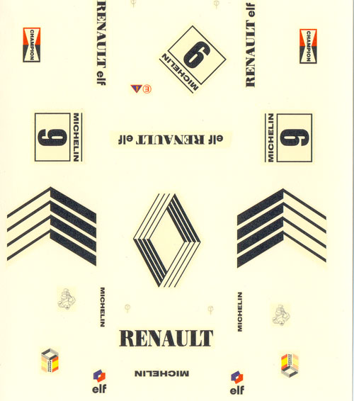 TEAMSLOT decal sheet Renault R8 TS Gr5 yellow